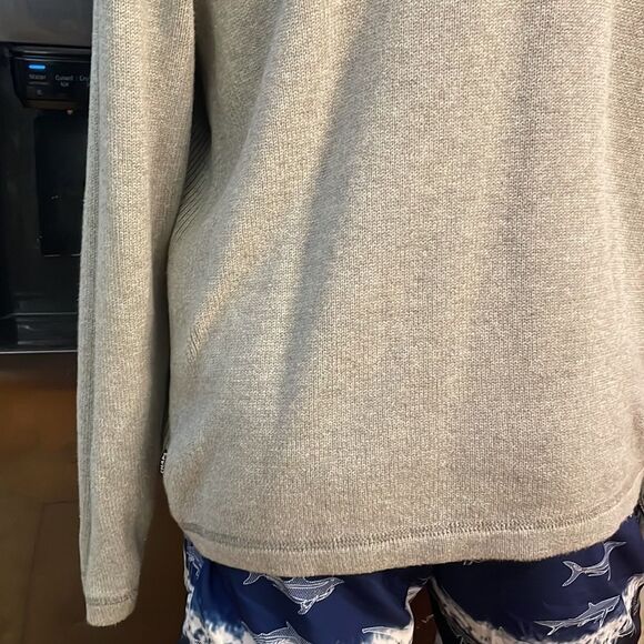 XL Chaps Denim super soft gray v-neck long sleeve crew neck 100% cotton sweater - Picture 9 of 11